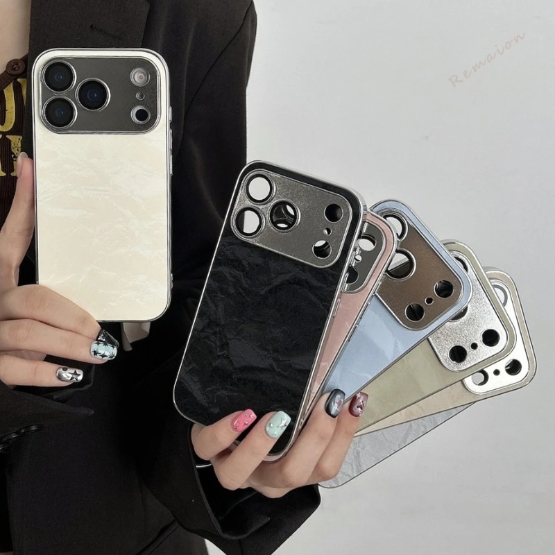 Camera Lens Protector - Funda de Teléfono de Cuero con