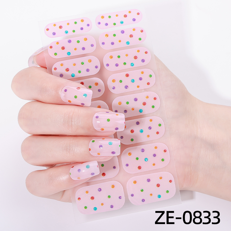 Full Cover Adhesive - 16 puntas de pegatinas de uñas