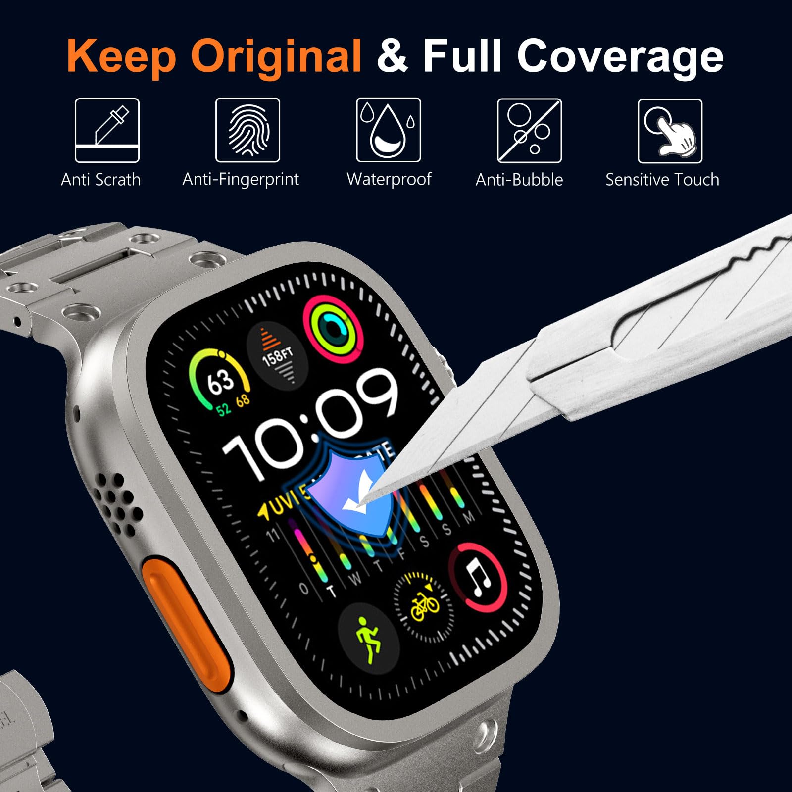 Vidrio templado para Apple Wat - Smartwatch Screen Film reseña y precio